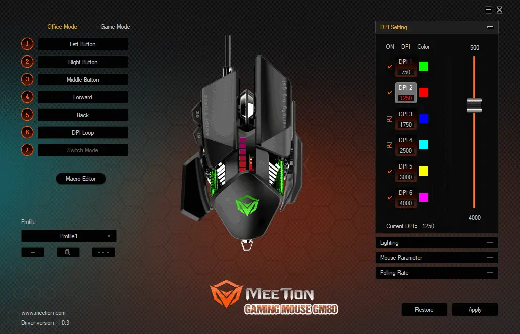 GM80 Oyun Faresi Sürücü Yazılımı 1