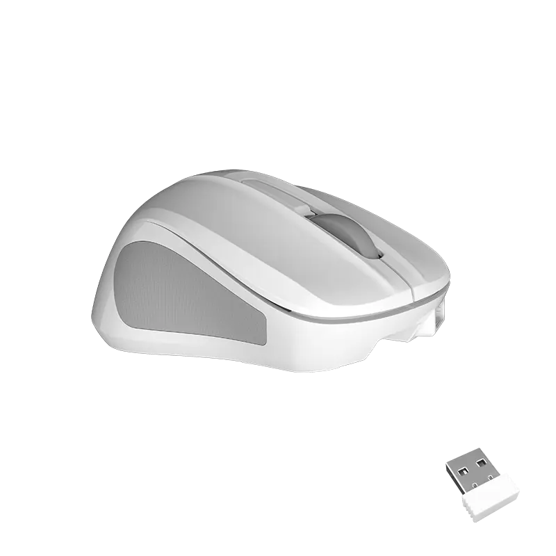 Silencieux Mini 2.4G<br>Souris sans fil optique blanche 2