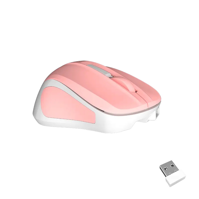 Silencieux Mini 2.4G<br>Souris sans fil optique rose 2