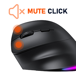 Left-Handed Ergonomic Wireless Mouse - Meetion