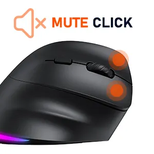 Meetion - Right-Handed Ergonomic Wireless Mouse BTM010R - black 4 Right-Handed Ergonomic Wireless Mouse 5