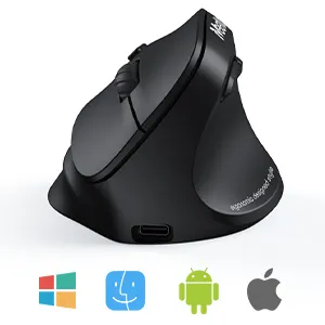 Meetion - Right-Handed Ergonomic Wireless Mouse BTM010R - black 6 A-11
