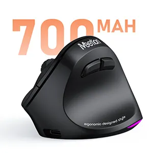 Meetion - Right-Handed Ergonomic Wireless Mouse BTM010R - black 8 Right-Handed Ergonomic Wireless Mouse 9