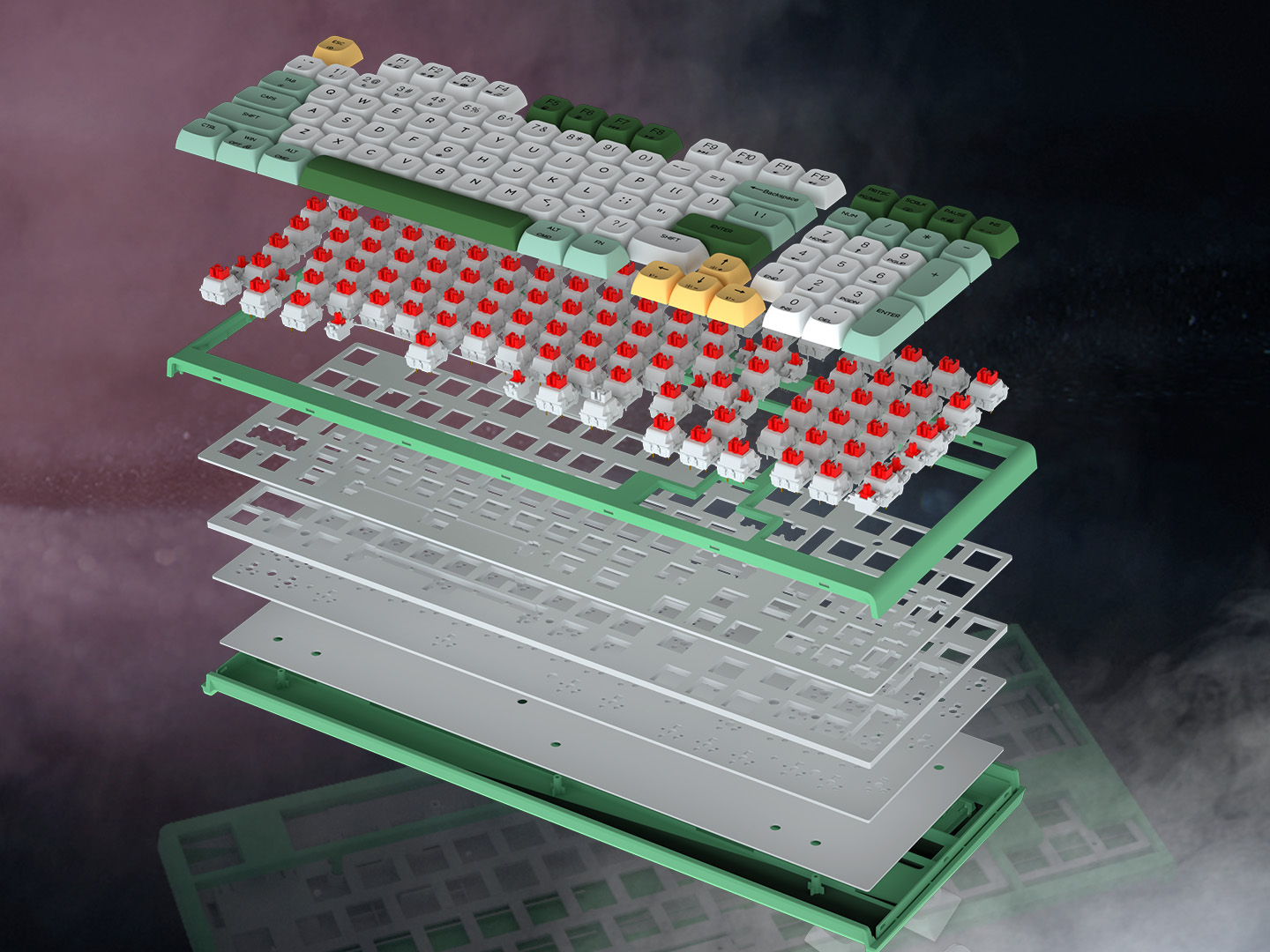 Clavier Mécanique Gaming 87 Touches RGB – R8 1032