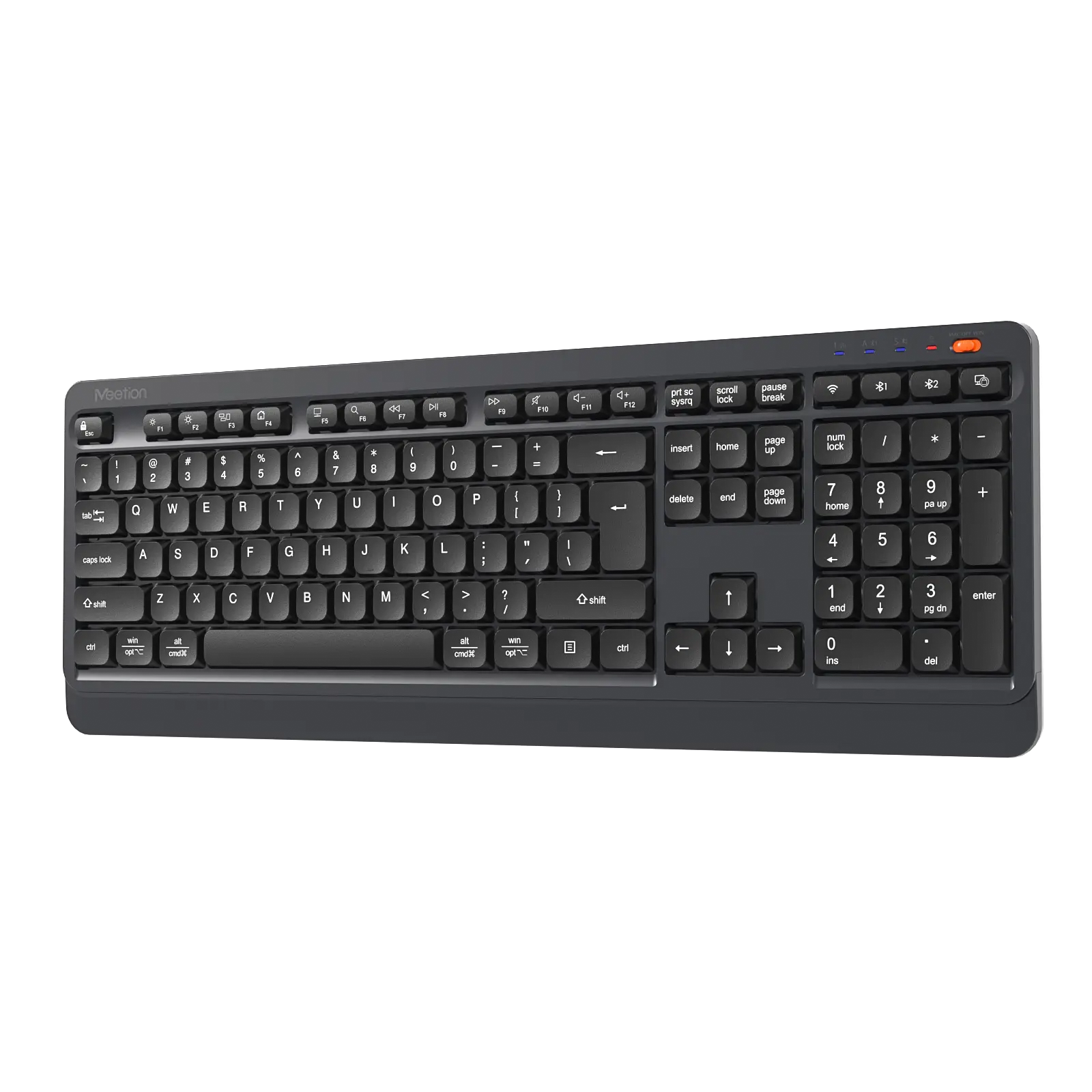 Clavier sans fil double mode simplifié à disposition complète 1