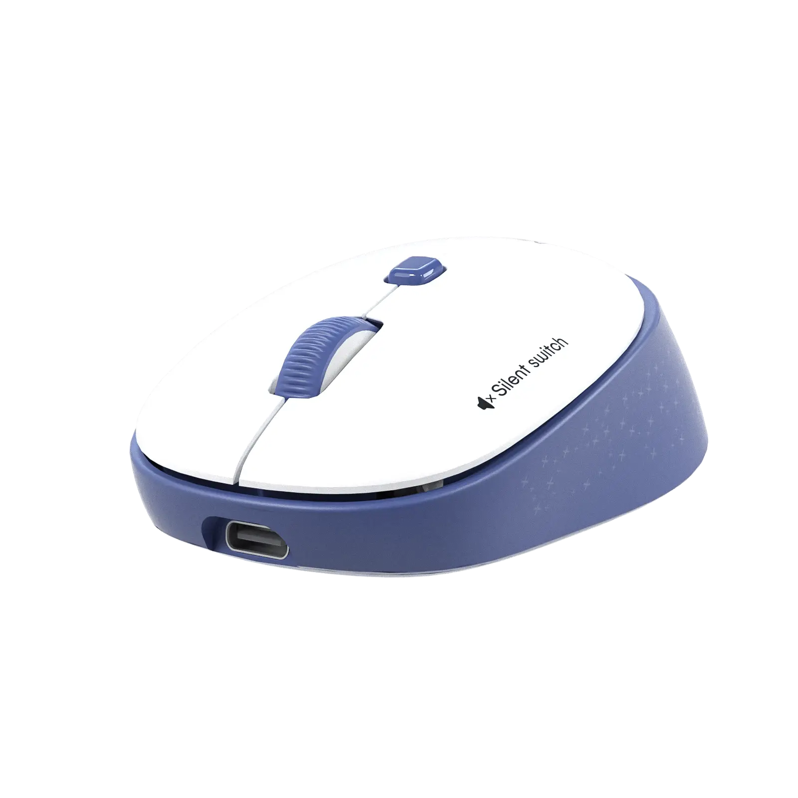 Беспроводная двухрежимная синяя мышь Whisper Silent 1