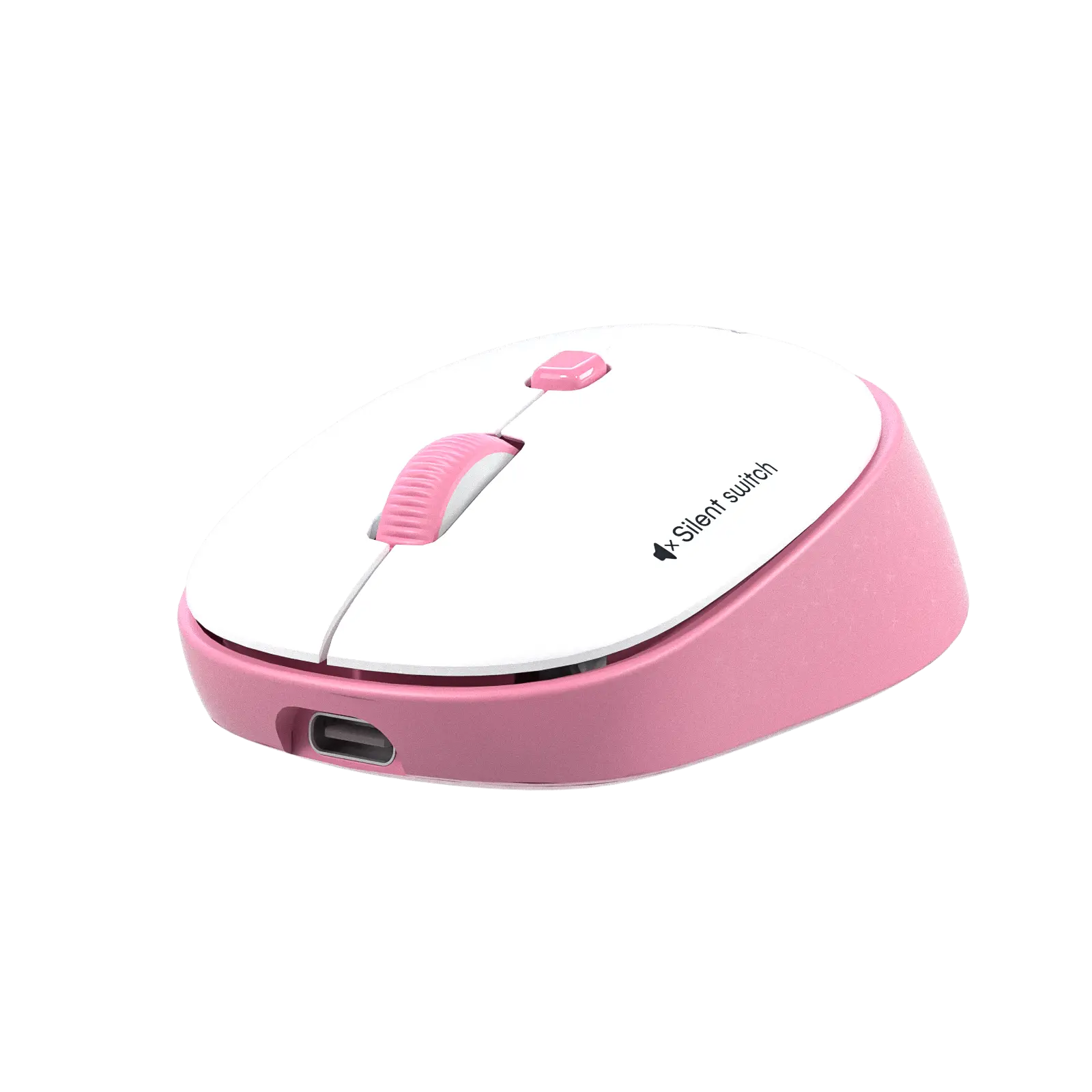 Беспроводная двухрежимная мышь Whisper Silent, розовая 1