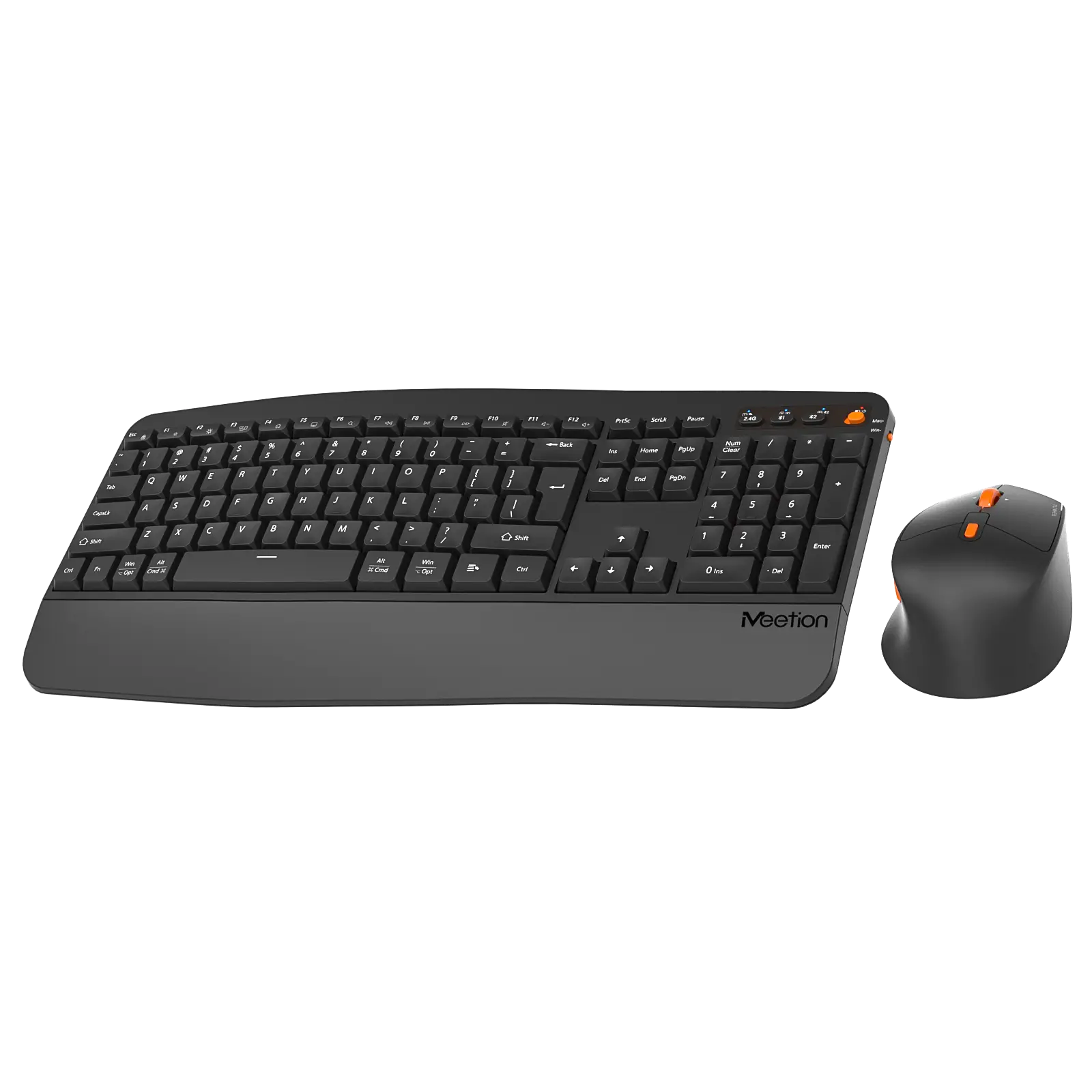 Ensemble clavier et souris ergonomiques à double mode en forme de vague 1