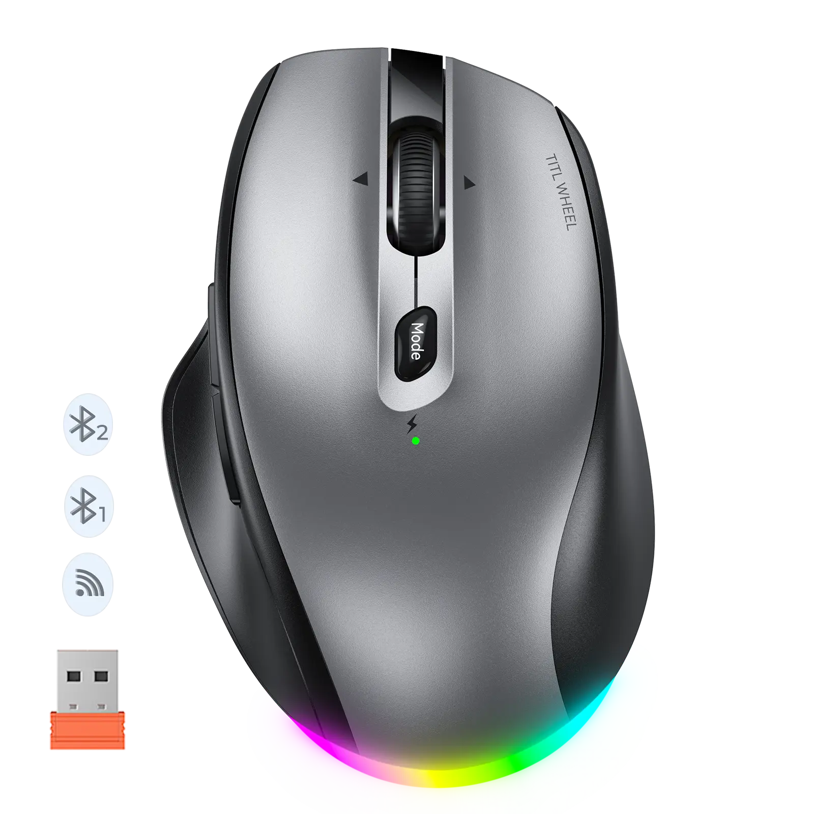 Mouse ergonômico sem fio de modo duplo 1