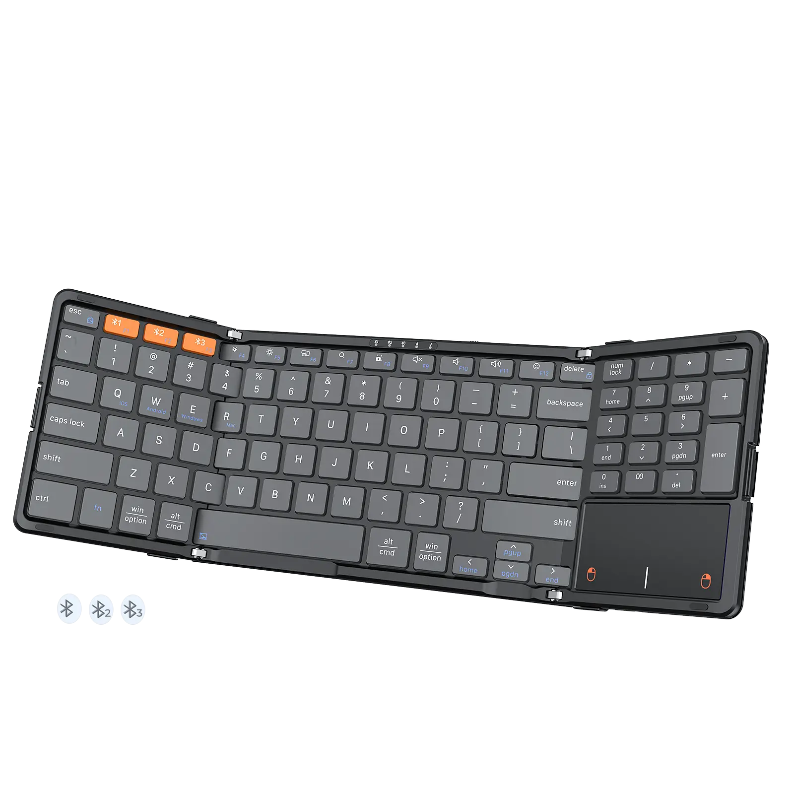 Foldable Keyboard with Touchpad 1
